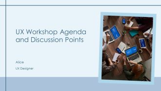 UX Workshop Agenda And Discussion Points PPT Template AT