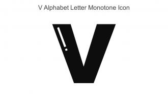 V Alphabet Letter Monotone Icon In Powerpoint Pptx Png And Editable Eps Format