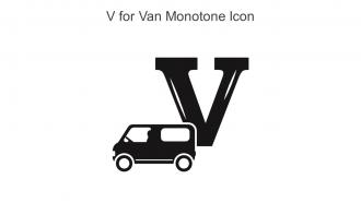 V For Van Monotone Icon In Powerpoint Pptx Png And Editable Eps Format