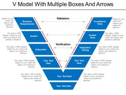 V model with multiple boxes and arrows