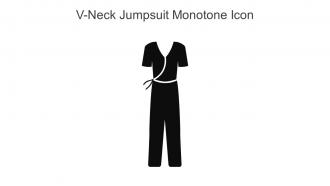 V Neck Jumpsuit Monotone Icon In Powerpoint Pptx Png And Editable Eps Format