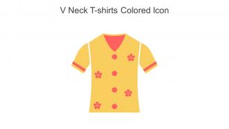 V Neck T Shirts Colored Icon In Powerpoint Pptx Png And Editable Eps Format