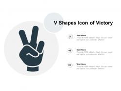 V shapes icon of victory