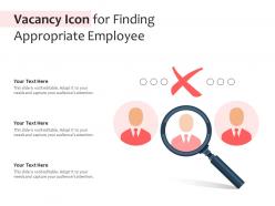 Vacancy icon for finding appropriate employee