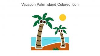 Vacation Palm Island Colored Icon In Powerpoint Pptx Png And Editable Eps Format