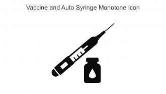 Vaccine And Auto Syringe Monotone Icon In Powerpoint Pptx Png And Editable Eps Format