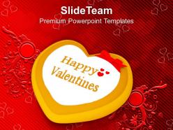 Valentine cake decorated heart occasion powerpoint templates ppt themes and graphics 0213