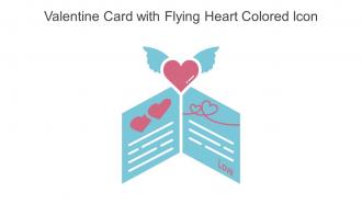 Valentine Card With Flying Heart Colored Icon In Powerpoint Pptx Png And Editable Eps Format