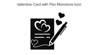 Valentine Card With Pen Monotone Icon In Powerpoint Pptx Png And Editable Eps Format
