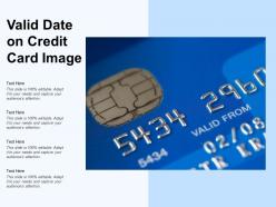 Valid date on credit card image