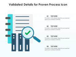 Validated Details For Proven Process Icon