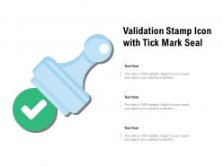 Validation stamp icon with tick mark seal