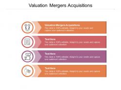 Valuation mergers acquisitions ppt powerpoint presentation show slideshow cpb