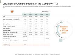 Valuation Of Owners Interest Company Terminal Value Equity Crowd Investing Ppt Professional