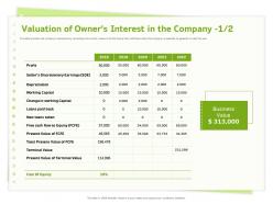 Valuation of owners interest in the company terminal value ppt powerpoint presentation pictures show