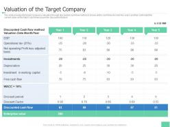 Valuation of the target company investment pitch book overview ppt slides