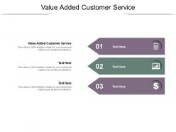 Value added customer service ppt powerpoint presentation gallery backgrounds cpb