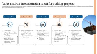 Value Analysis In Construction Sector For Building Projects