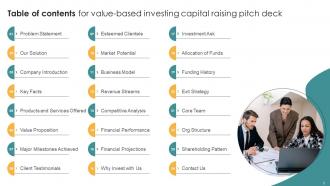 Value Based Investing Capital Raising Pitch Deck Ppt Template Impressive Designed