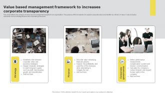 Value based management framework to increases corporate transparency