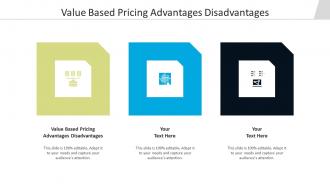 Value based pricing advantages disadvantages ppt powerpoint presentation gallery cpb