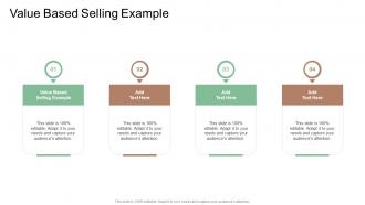 Value Based Selling Example In Powerpoint And Google Slides Cpb