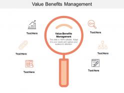 Value benefits management ppt powerpoint presentation pictures graphic images cpb