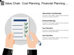 Value chain cost planning financial planning resource management