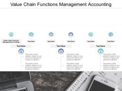 Value chain functions management accounting ppt powerpoint presentation pictures designs cpb