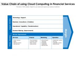 Value chain of using cloud computing in financial services