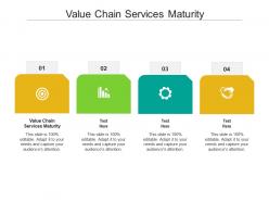 Value chain services maturity ppt powerpoint presentation infographic template show cpb