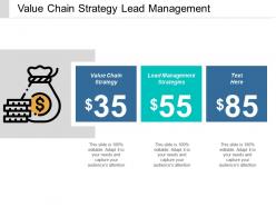 Value chain strategy lead management strategies collaborative strategy cpb