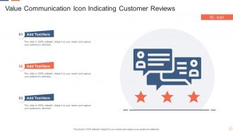 Value Communication Icon Indicating Customer Reviews