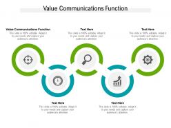 Value communications function ppt powerpoint presentation professional format cpb