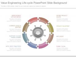 Value engineering life cycle powerpoint slide background