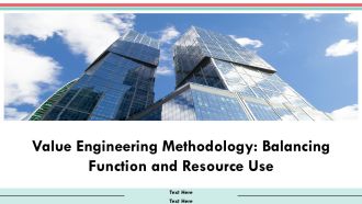 Value Engineering Methodology Balancing Function And Resource Use PPT Example AT