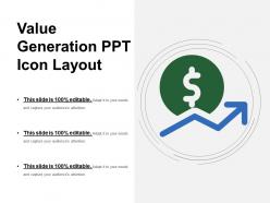 Value generation ppt icon layout
