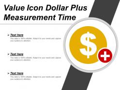 Value icon dollar plus measurement time