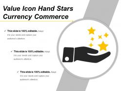 Value icon hand stars currency commerce