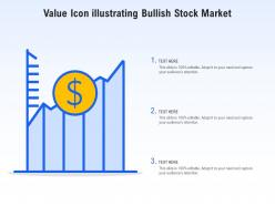 Value icon illustrating bullish stock market