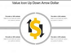 Value icon up down arrow dollar