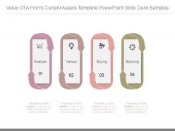 Value of a firms current assets template powerpoint slide deck samples