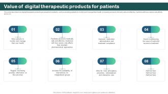 Value Of Digital Therapeutic Products For Patients Digital Therapeutics Regulatory