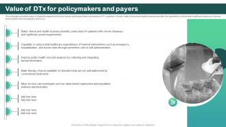 Value Of Dtx For Policymakers And Payers Digital Therapeutics Regulatory