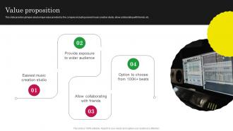 Value Proposition Investor Funding Elevator Pitch Deck For Digital Music Marketing Company