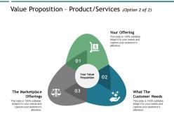 Value proposition product services comparison ppt powerpoint presentation show objects