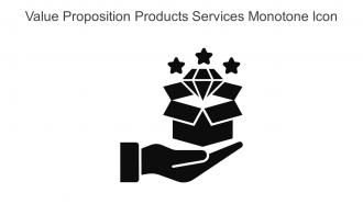 Value Proposition Products Services Monotone Icon In Powerpoint Pptx Png And Editable Eps Format