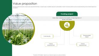 Value Proposition Smart Farming Technology Pitch Deck For Food Security
