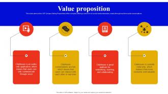 Value Proposition Social Audio Networking Site Investor Funding Elevator Pitch Deck