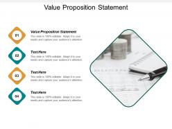 Value proposition statement ppt powerpoint presentation summary layouts cpb